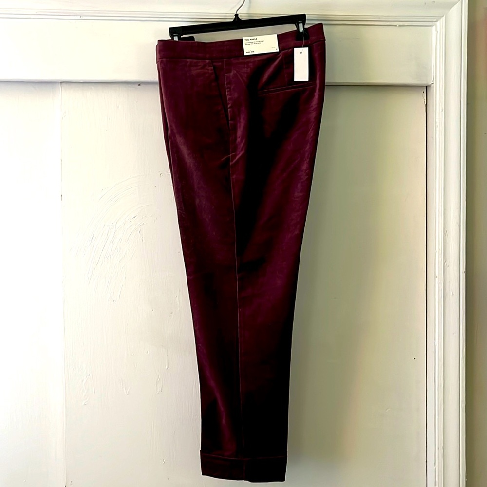 Ann Taylor Plum Velvet Trousers